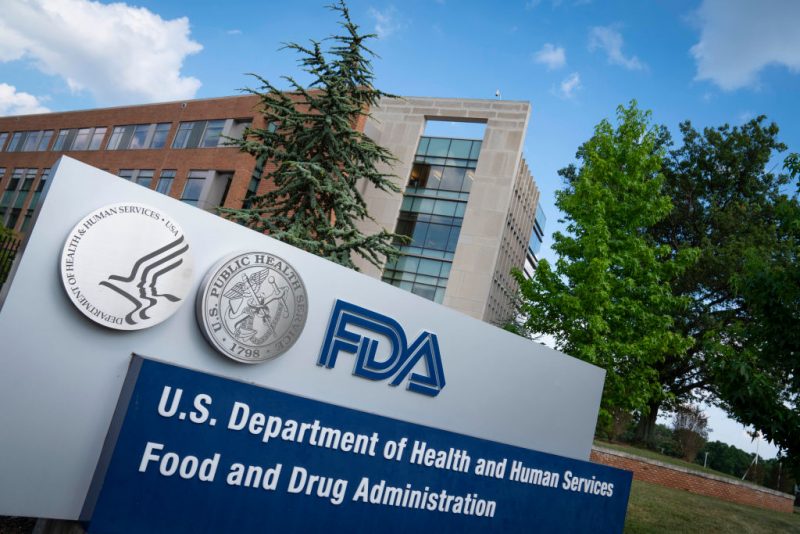 WHITE OAK, MD - JULY 20: A sign for the Food And Drug Administration is seen outside of the headquarters on July 20, 2020 in White Oak, Maryland. (Photo by Sarah Silbiger/Getty Images)