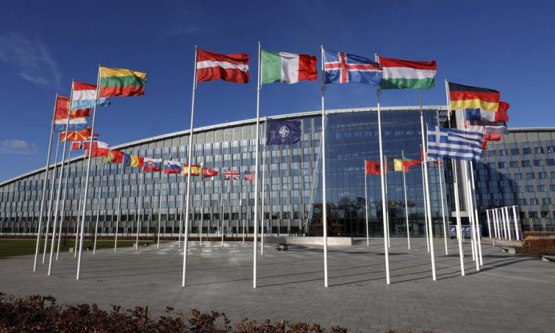 FILE - Flags flutter in the wind outside NATO headquarters in Brussels, Feb. 7, 2022. With Finland and Sweden taking steps to join NATO, the list of â€œneutralâ€ countries in Europe appears poised to shrink. Security concerns over Russiaâ€™s ongoing invasion of Ukraine changed the calculus for Finland and Sweden which have long espoused neutrality and caused other traditionally â€œneutralâ€ countries to re-think what that term really means for them. (AP Photo/Olivier Matthys, File)