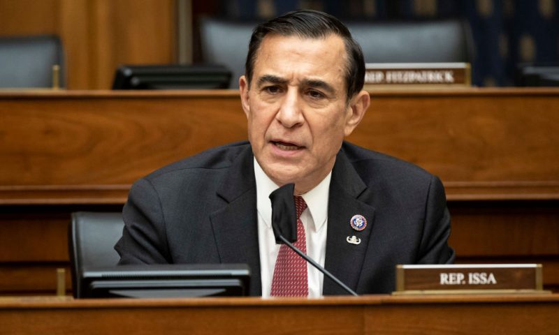 WASHINGTON, DC - MARCH 10: Rep. Darrell Issa (R-CA) speaks as U.S. Secretary of State Antony Blinken testifies before the House Committee On Foreign Affairs March 10, 2021 on Capitol Hill in Washington, DC. Blinken is expected to take questions about the Biden administration's priorities for U.S. foreign policy. (Photo by Ting Shen-Pool/Getty Images)