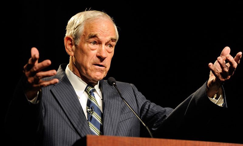 LAS VEGAS, NV - MAY 17: U.S. Rep. Ron Paul (R-TX) speaks to members of the Clark County Republican Party at the Silverton Casino Lodge May 17, 2011 in Las Vegas, Nevada. Paul announced last week that he is seeking the 2012 GOP nomination for president. (Photo by Ethan Miller/Getty Images)