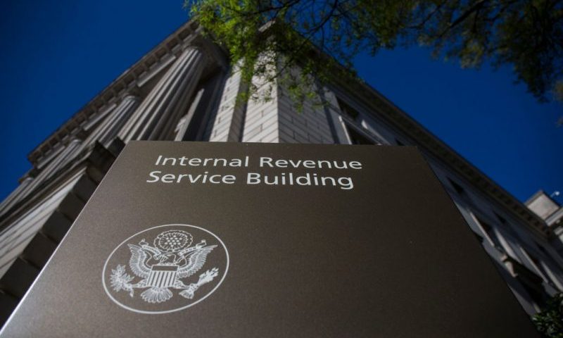 WASHINGTON, DC - APRIL 15: The Internal Revenue Service (IRS) building stands on April 15, 2019 in Washington, DC. April 15 is the deadline in the United States for residents to file their income tax returns. (Photo by Zach Gibson/Getty Images)