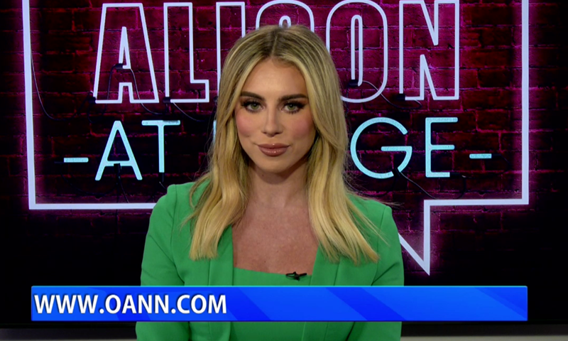 Video still from Alison at Large on One America News Network