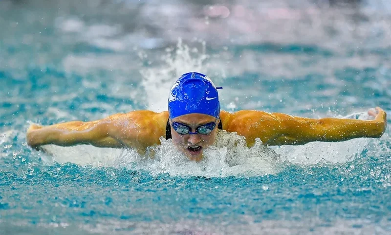 Kentucky swimmer Riley Gaines swims the 200 Butterfly prelims on the NCAA Swimming and Diving Championships on March nineteenth, 2022 on the McAuley Aquatic Heart in Atlanta, Georgia. (Wealthy von Biberstein/Icon Sportswire through Getty Photos)