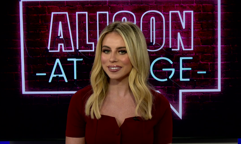 Video still from Alison at Large on One America News Network
