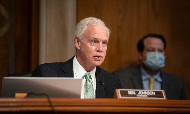 U.S. Senate Homeland Security Committee Chairman Ron Johnson (R-WI) presides over a hearing at the Capitol Building on June 25, 2020 in Washington, DC. (Photo by Alexander Drago-Pool/Getty Images)