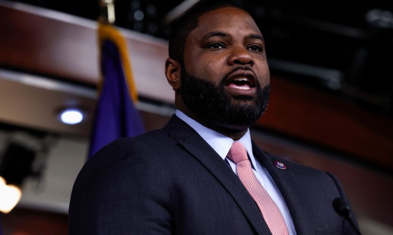 Rep. Byron Donalds (R-FL) speaks at a news conference in the U.S. Capitol Building on June 14, 2022 in Washington, DC. House Republicans spoke to reporters following their annual caucus meetings and discussed the recent public hearings that were held over the last week by the Select Committee to Investigate the January 6th Attack on the United States Capitol. (Photo by Anna Moneymaker/Getty Images)