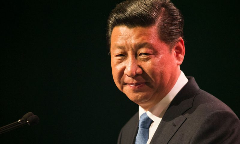 AUCKLAND, NEW ZEALAND - NOVEMBER 21: Chinese President Xi Jinping addresses the audience at a luncheon at SkyCity Grand Hotel on November 21, 2014 in Auckland, New Zealand. President Xi Jinping is on a two day trip to New Zealand to have talks with New Zealand Government and business leaders in Auckland and Wellington. (Photo by Greg Bowker - Pool/Getty Images)