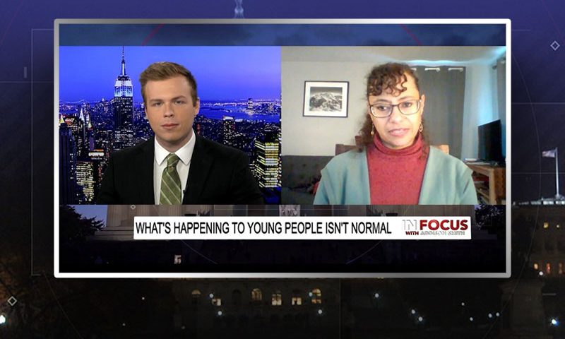 Video still from Dr. Christina Parks' interview with In Focus on One America News Network