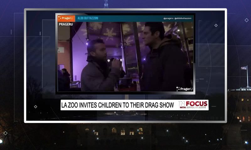 Video still from Aldo Buttazzoni's interview with In Focus on One America News Network