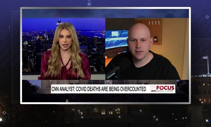 Video still from Ryan Cunningham's interview with In Focus on One America News Network