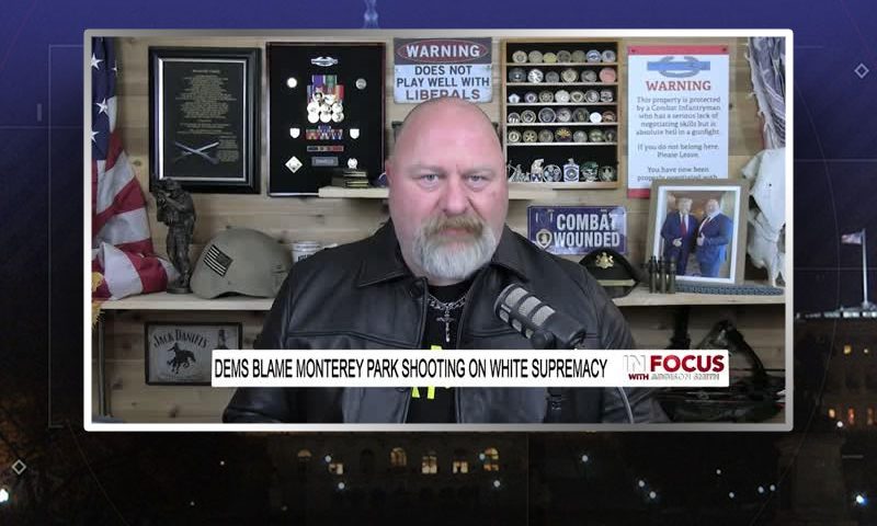 Video still from with Teddy Daniels' interview with In Focus on One America News Network