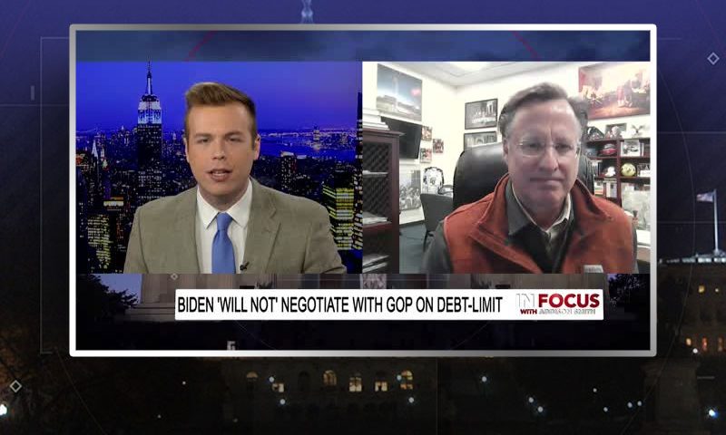 Video still from Dr. Dave Brat's interview with In Focus on One America News Network