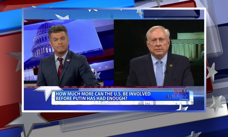 Video still from Col. Doug Macgregor's interview with Real America on One America News Network