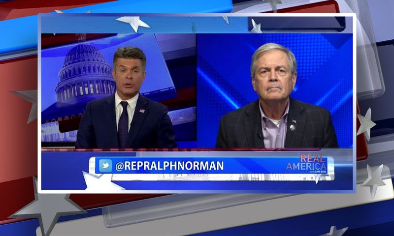 Video still from Rep. Ralph Norman's interview with Real America on One America News Network