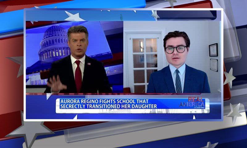 Video still from Eric Sell's interview with Real America on One America News Network