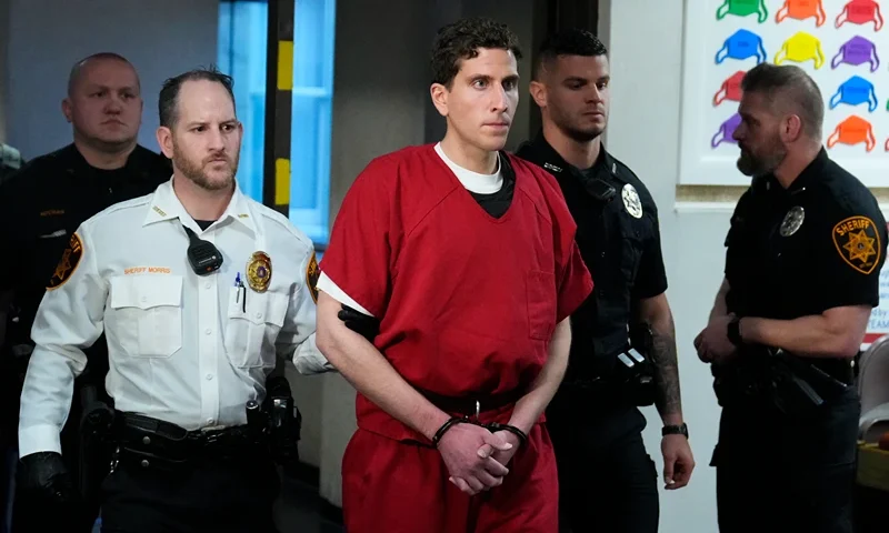 Bryan Kohberger, who is accused of killing four University of Idaho students, leaves after an extradition hearing at the Monroe County Courthouse in Stroudsburg, Pa., Tuesday, Jan. 3, 2023. (AP Photo/Matt Rourke, Pool)