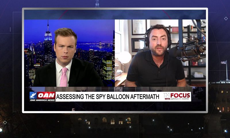 Video still from Josh Hammer's interview with In Focus on One America News Network