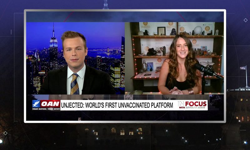 Video still from Shelby Thompson's interview with In Focus on One America News Network