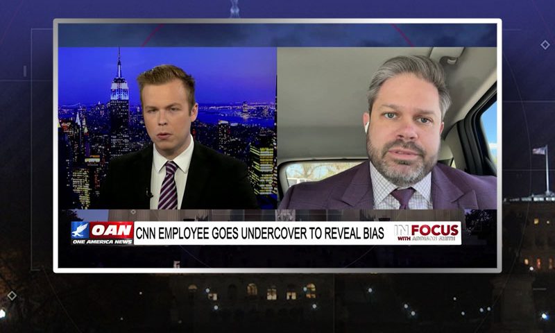Video still from Cary Poarch's interview with In Focus on One America News Network