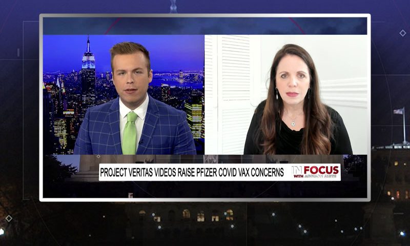 Video still from Dr. Simone Gold's interview with In Focus on One America News Network