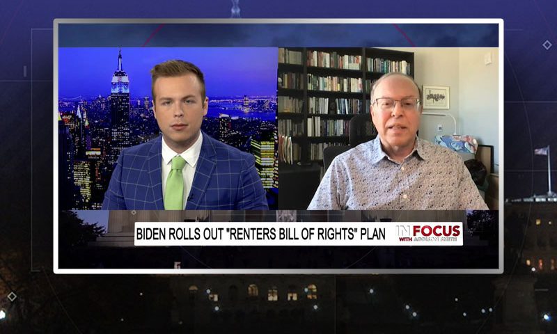 Video still from Murray Sabrin's interview with In Focus on One America News Network