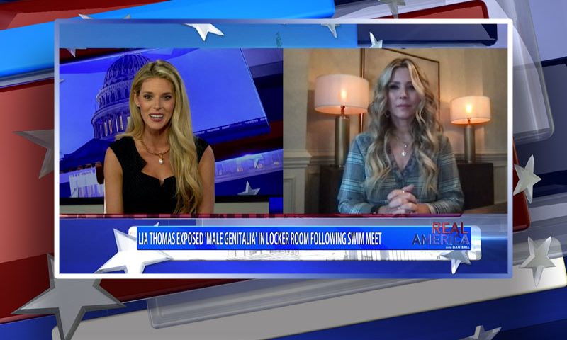 Video still from Penny Maxwell's interview with Real America on One America News Network