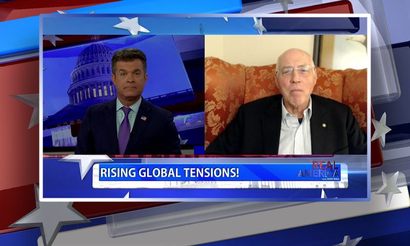 Video still from Lt. Col. Robert Maginnis' interview with Real America on One America News Network
