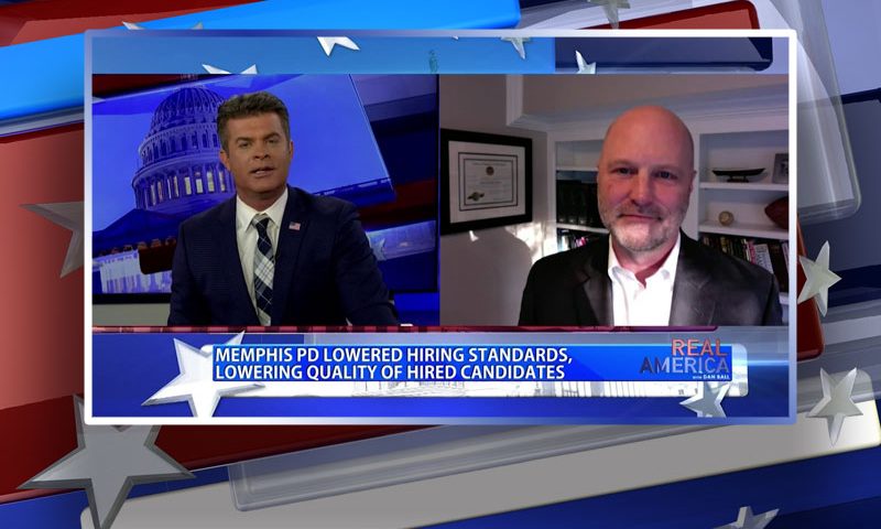 Video still from Jason Johnson's interview with Real America on One America News Network