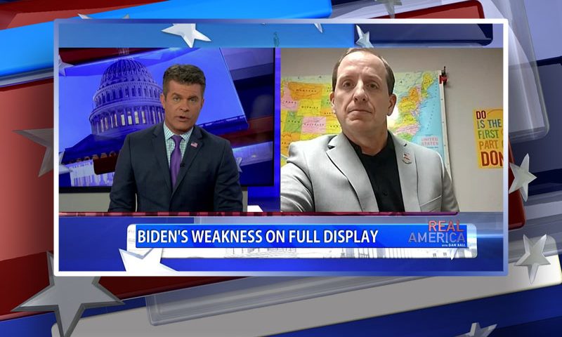 Video still from Lt. Col. (Ret.) Darin Gaub's interview with Real America on One America News Network