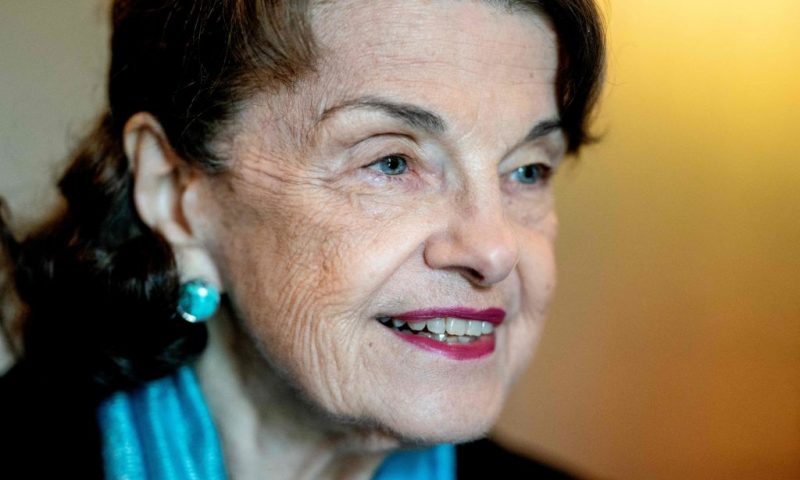 US Senator Dianne Feinstein (D-CA) departs the Senate Chamber following a vote at the US Capitol in Washington, DC, on April 27, 2022. (Photo by Stefani Reynolds / AFP) (Photo by STEFANI REYNOLDS/AFP via Getty Images)