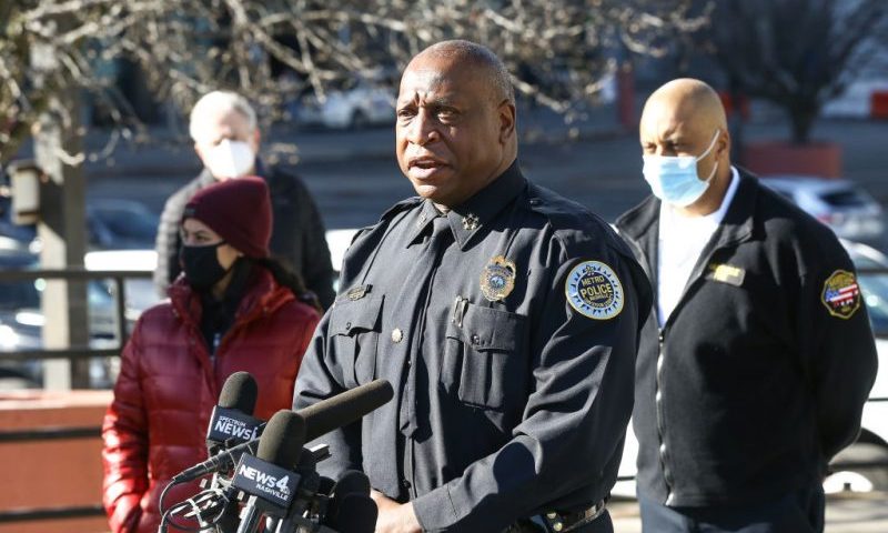 NASHVILLE, TENNESSEE - DECEMBER 26: Nashville Police Chief John Drake speaks during a news conference on the Christmas day bombing on December 26, 2020 in Nashville, Tennessee. Police are calling the explosion "an intentional act" and have found possible human remains after an RV, exploded on Christmas day injuring three people and causing destruction across several blocks in Nashville. (Photo by Terry Wyatt/Getty Images)