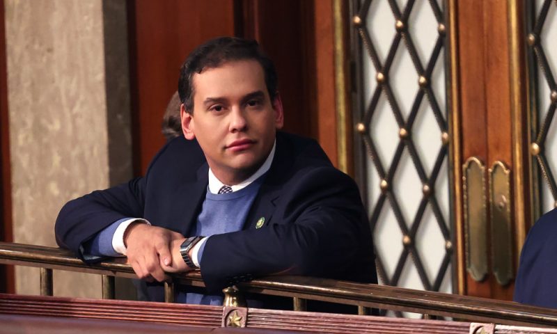 WASHINGTON, DC - JANUARY 03: Incoming U.S. Rep. George Santon (R-NY) waits as fellow Representatives cast their votes for Speaker of the House on the first day of the 118th Congress in the House Chamber of the U.S. Capitol Building on January 03, 2023 in Washington, DC. Santos is facing scrutiny for lies he told about his personal and professional background during his campaign. Today members of the 118th Congress will be sworn-in and the House of Representatives will elect a new Speaker of the House. (Photo by Win McNamee/Getty Images)