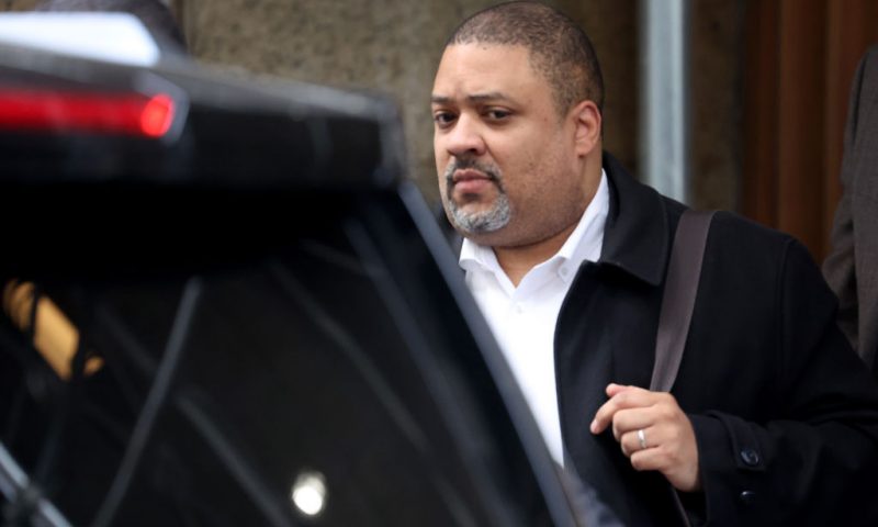 NEW YORK, NEW YORK - MARCH 22: Manhattan District Attorney Alvin Bragg leaves his office as the grand jury continues to hear evidence against former President Donald Trump on March 22, 2023 in New York City. The grand jury is meeting to decide if Trump should be indicted in connection with a hush-money payment involving adult film actress Stephanie Clifford, who is known as Stormy Daniels. Trump has called on his supporters to protest any such move. (Photo by Scott Olson/Getty Images)