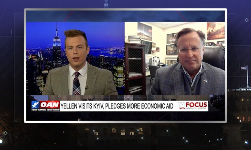 Video still from Dr. Dave Brat's interview with In Focus on One America News Network
