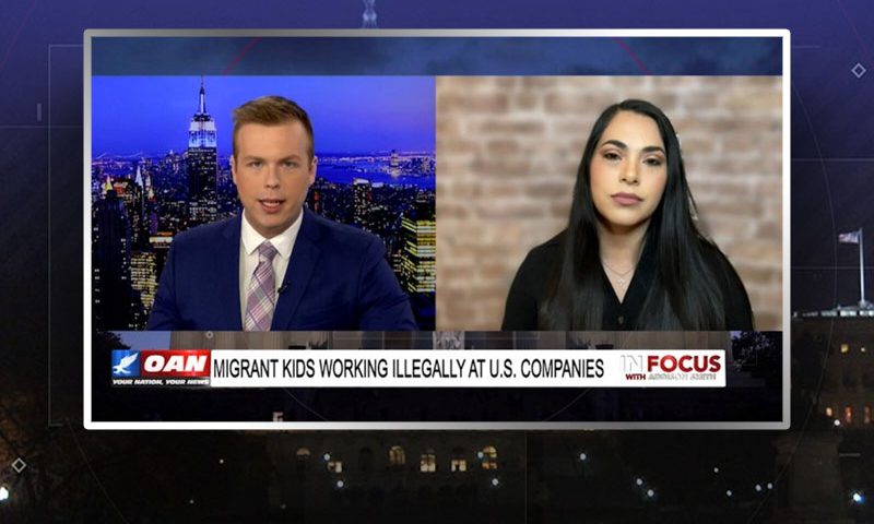 Video still from Mayra Flores' interview with In Focus on One America News Network