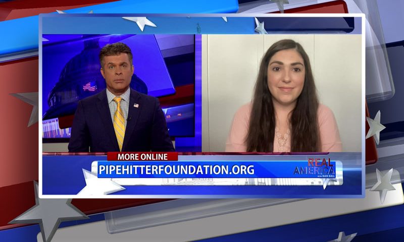 Video still from Ashley Smith's interview with Real America on One America News Network