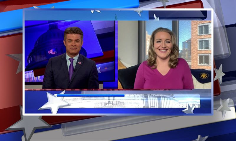 Video still from Jenna Ellis' interview with Real America on One America News Network