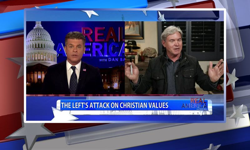Video still from Jack Hibbs's interview with Real America on One America News Network