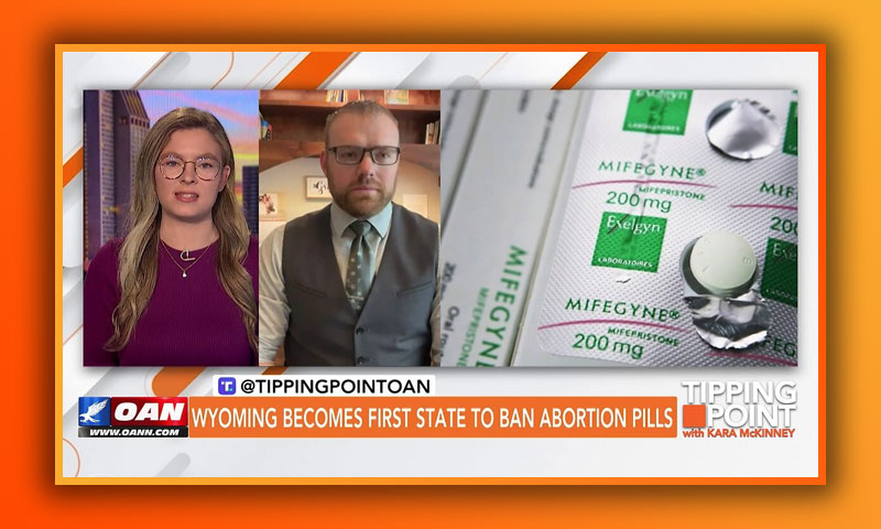 Video still from Jeremy Haroldson's interview with Tipping Point on One America News Network