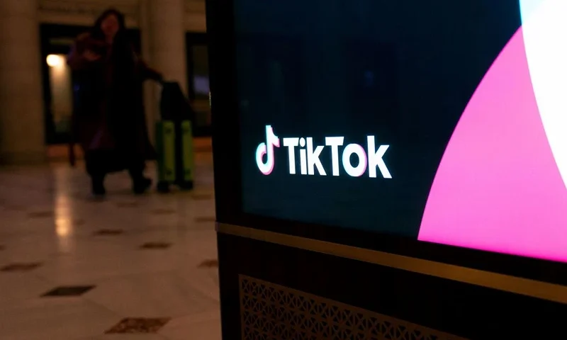 An advertisement for TikTok is displayed at Union Station in Washington, DC, on April 3, 2023. (Photo by Stefani Reynolds / AFP) (Photo by STEFANI REYNOLDS/AFP via Getty Images)