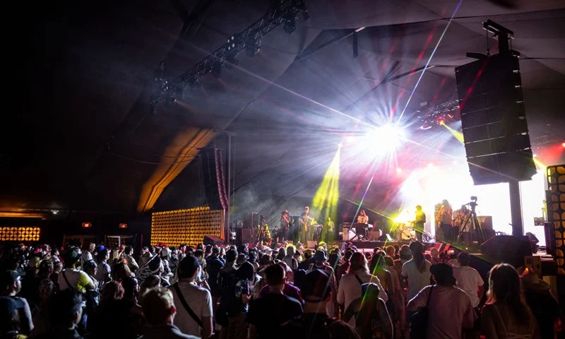 INDIO, CALIFORNIA - APRIL 16: Leon Michels and the El Michels Affair perform onstage at the Gobi tent during the 2023 Coachella Valley Music and Arts Festival on April 16, 2023 in Indio, California. (Photo by Emma McIntyre/Getty Images for Coachella)
