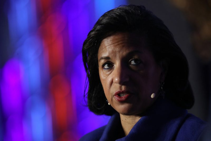 Former National Security Advisor Susan Rice speaks at the J Street 2018 National Conference April 16, 2018 in Washington, DC. Rice spoke on the topic of "The Dangers of U.S. Foreign Policy Under Trump". (Photo by Win McNamee/Getty Images)