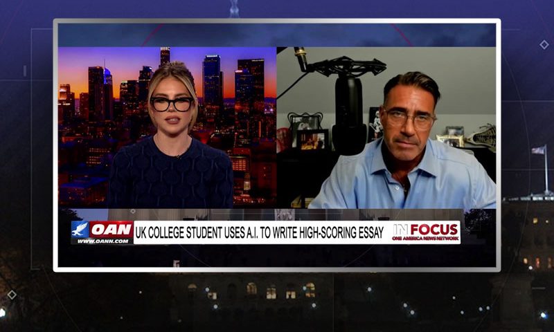 Video still from Chris Markowski's interview with In Focus on One America News Network