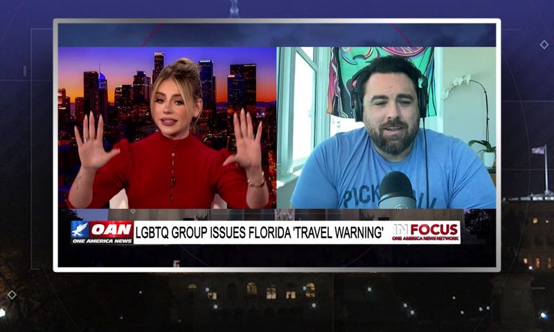 Video still from Gerard Michaels' interview with In Focus on One America News Network