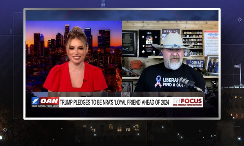 Video still from Teddy Daniels' interview with In Focus on One America News Network