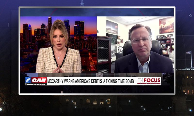 Video still from Dr. Dave Brat's interview with In Focus on One America News Network
