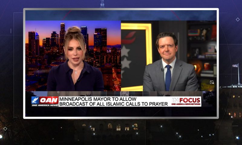 Video still from Ryan Helfenbein's interview with In Focus on One America News Network