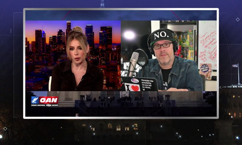Video still from Tim Young's interview with In Focus on One America News Network