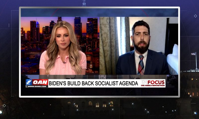 Video still from Alex Newman's interview with In Focus on One America News Network