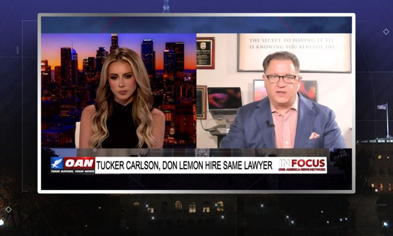 Video still from Ryan Fournier's interview with In Focus on One America News Network